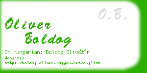 oliver boldog business card
